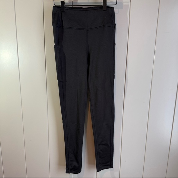 Cuddl Duds Pants - Cuddl Duds Climate Right Grid Warmth Black High-Waisted Base Layer Leggings XS
